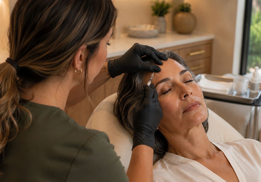 Precise Botox treatment technique by a board-certified nurse practitioner in Gilbert AZ