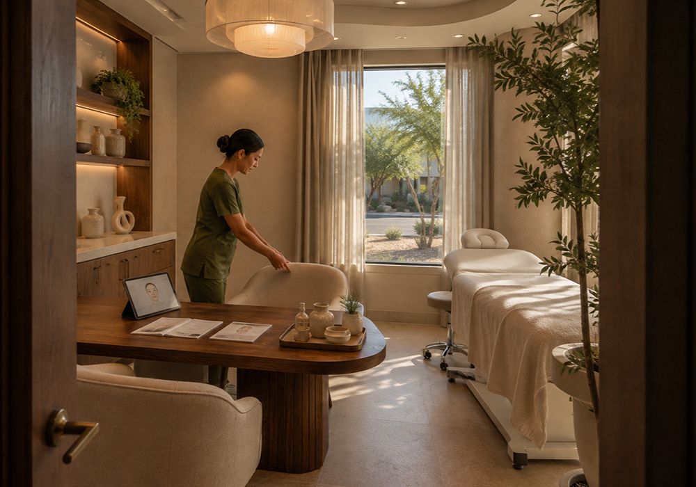 Board-certified nurse practitioner preparing for Sculptra treatments in Gilbert AZ